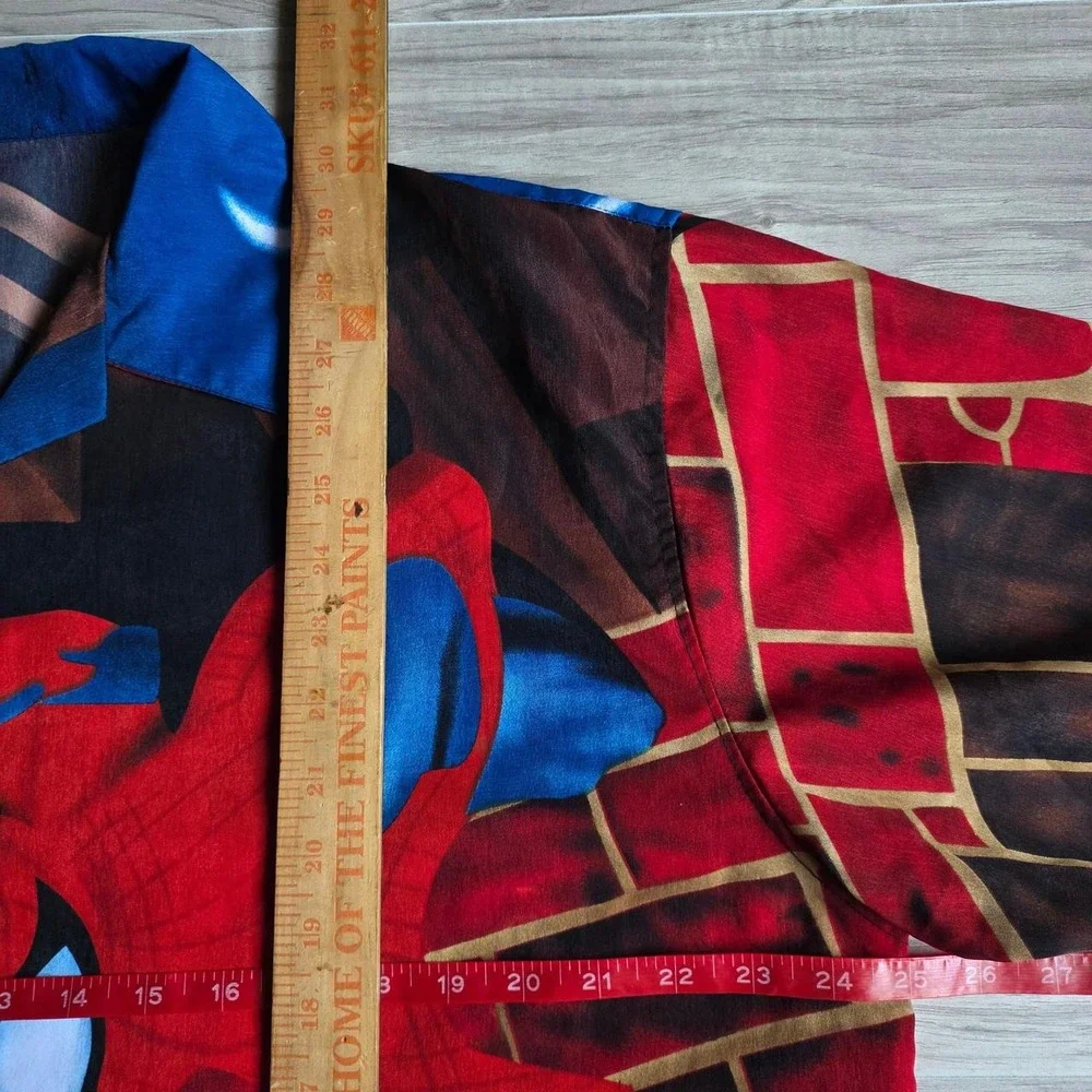 Vintage Y2K Marvel Spiderman Button Up Shirt